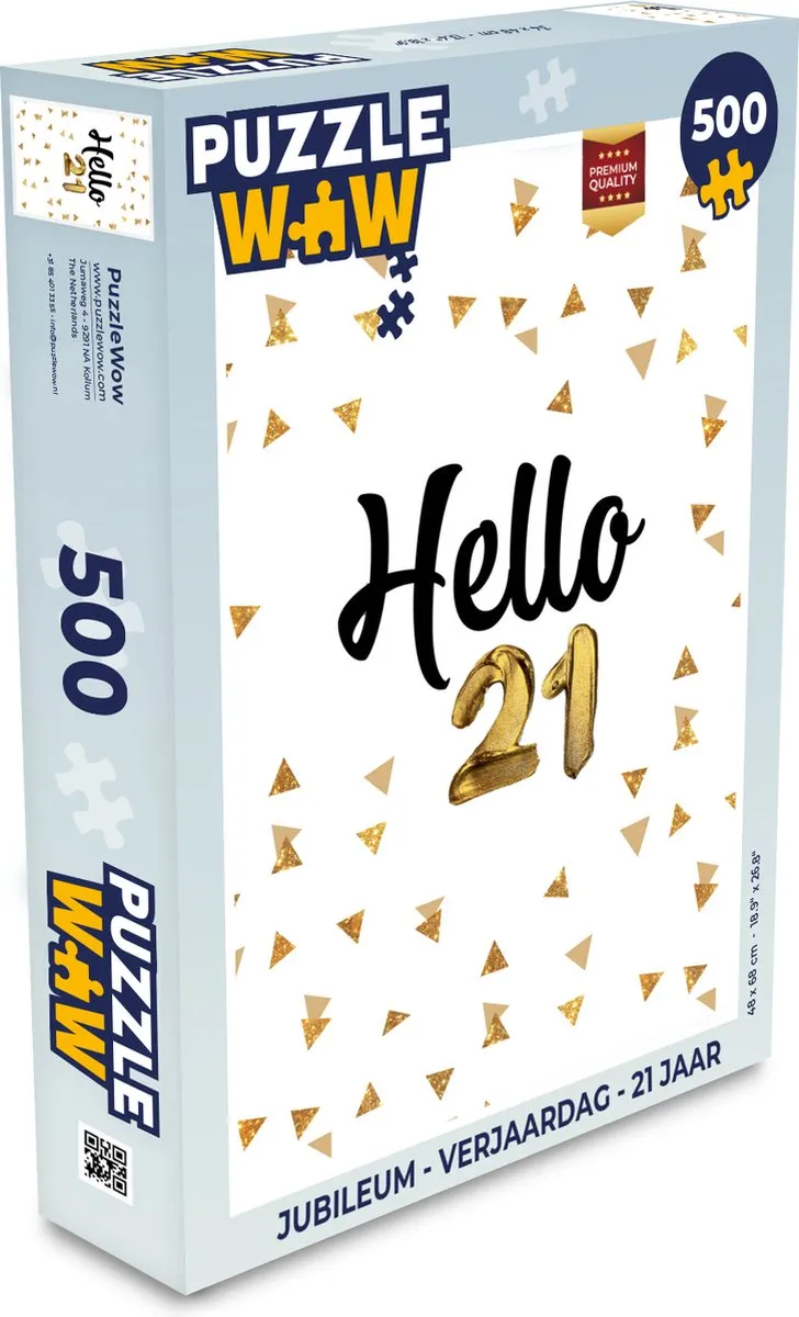 PuzzleWow Jubileum Legpuzzel 500 Stuks