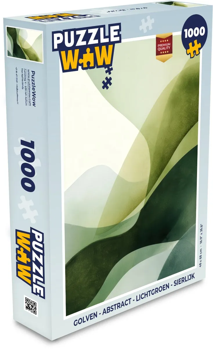 PuzzleWow Golven Abstract Legpuzzel 1000 Stuks