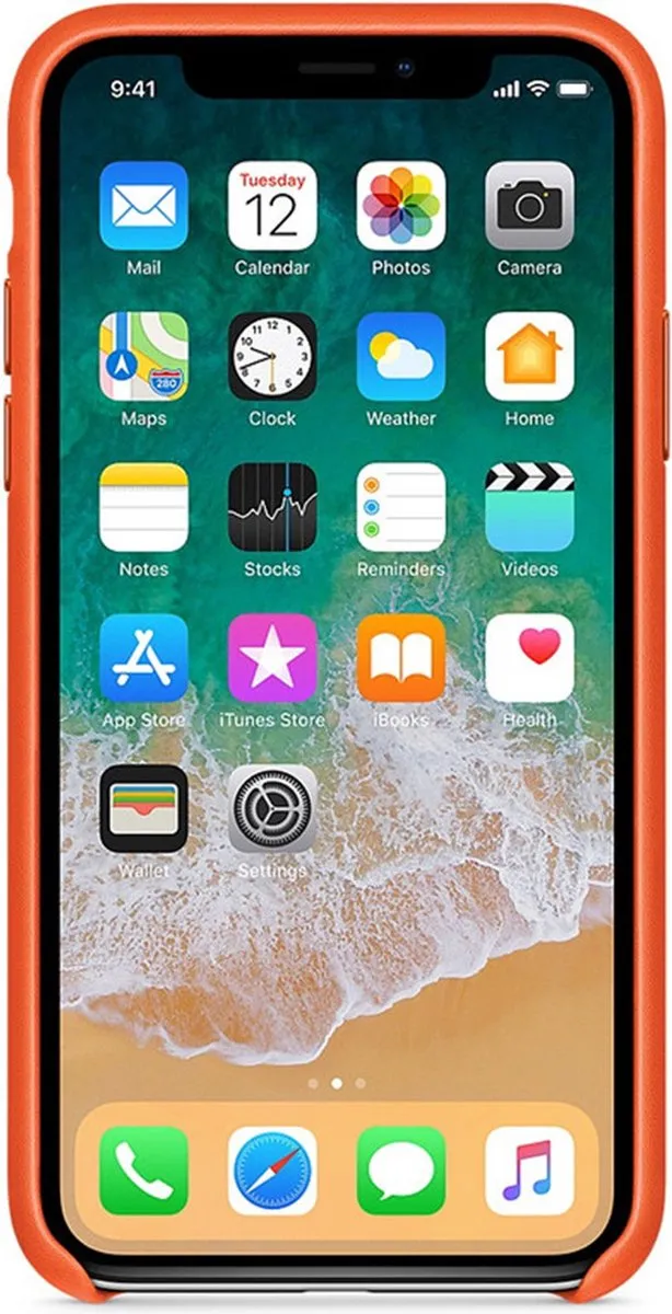Apple Leren Hoesje iPhone X - MRGK2ZM/A - Oranje