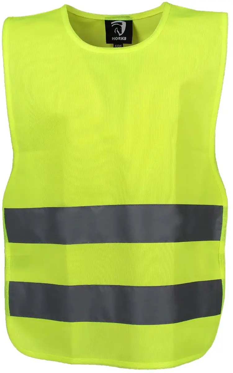 Gilet met fluorescerende en reflecterende elastieken HORKA