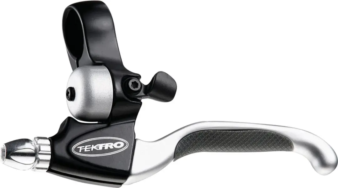 Tektro CL535F-RT V-brake remgreep met bel. Links, zwart satin (werkplaatsverpakk