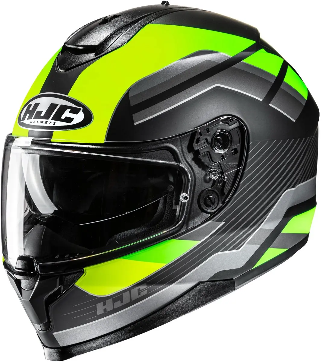 HJC C70N Belis Zwart Groen Geel Integraalhelm