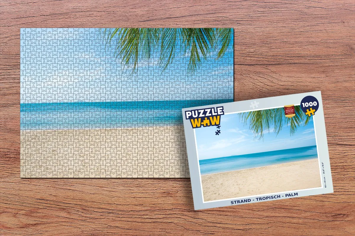 PuzzleWow Strand Tropisch Legpuzzel 1000 Stuks - Multicolor