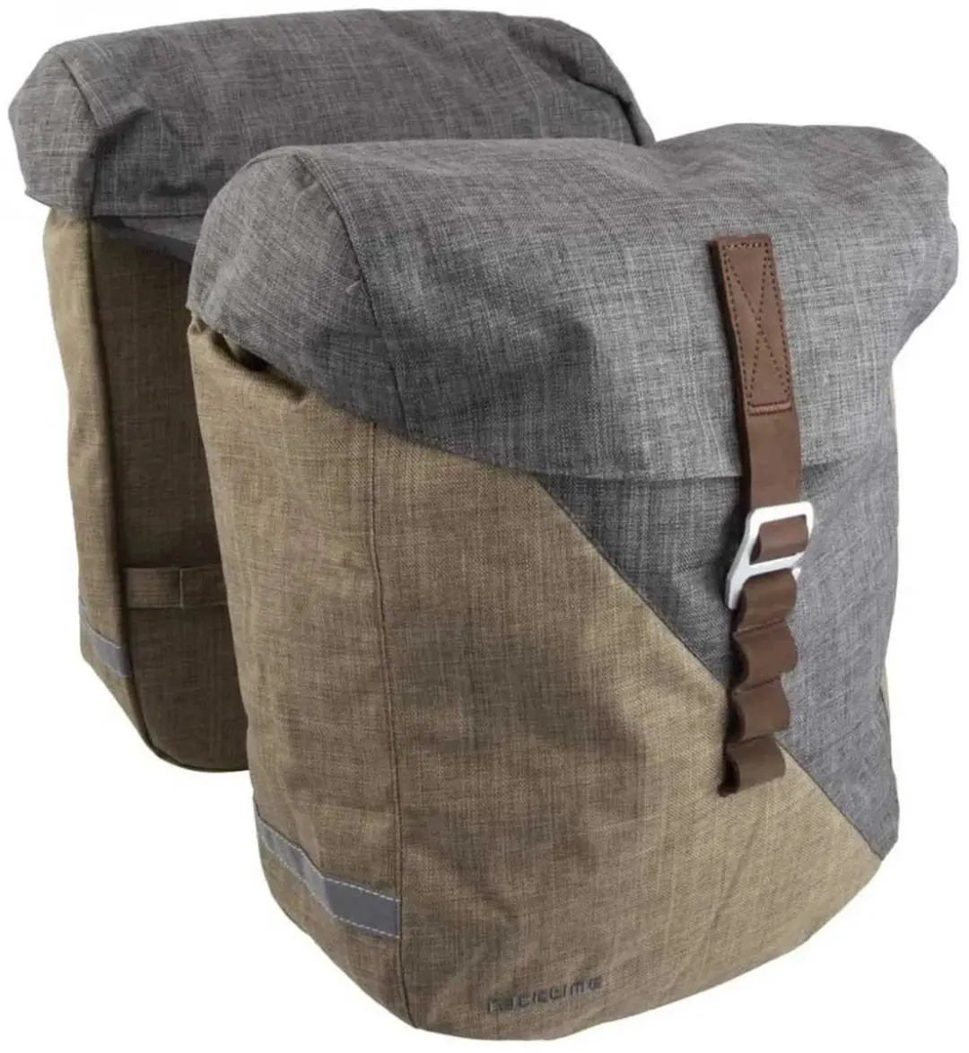 Racktime Heda 2.0 dubbele fietstas 24L - Grey/Beige - afbeelding 3 van 3