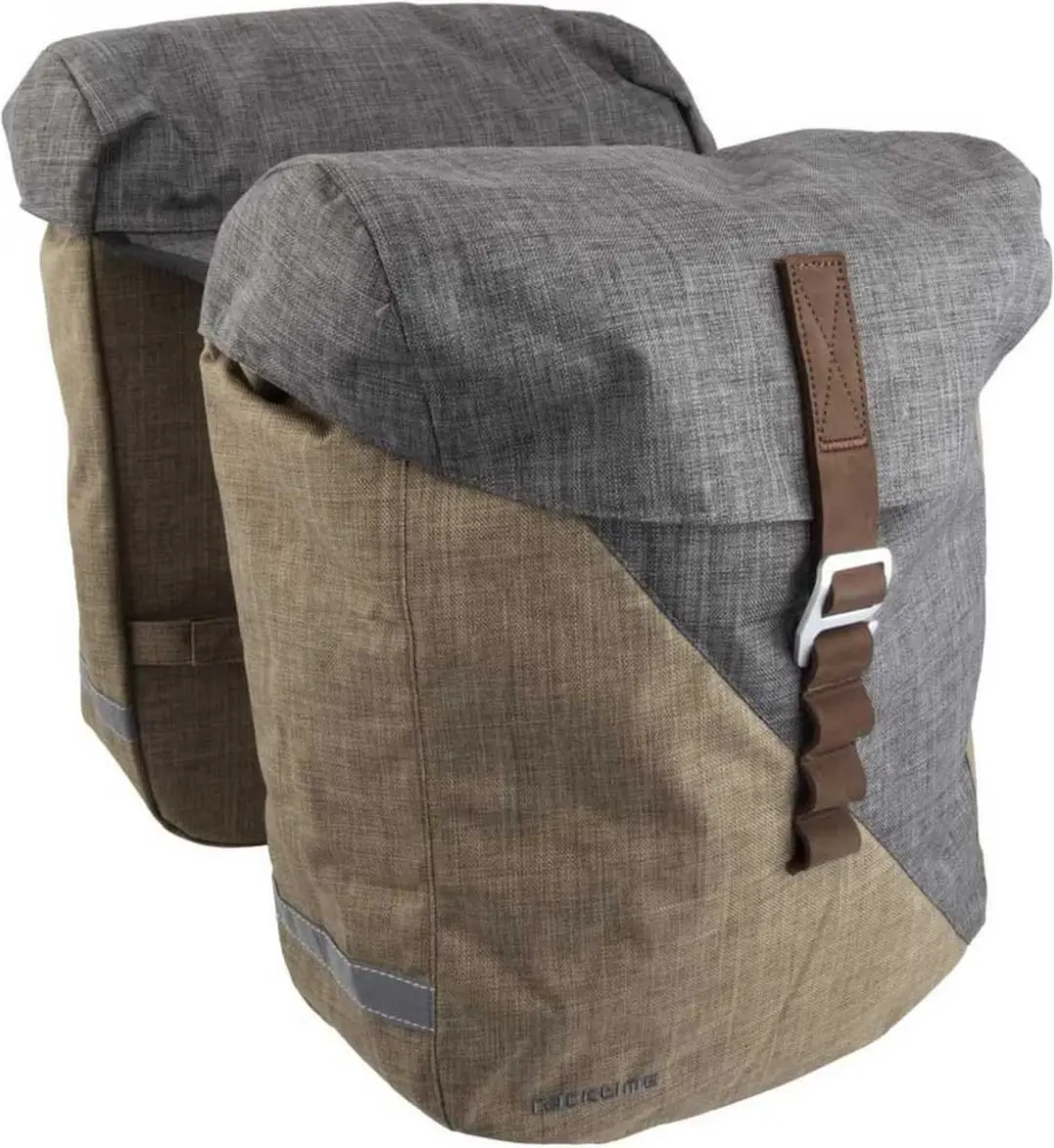 Racktime Heda 2.0 dubbele fietstas 24L - Grey/Beige - afbeelding 2 van 3