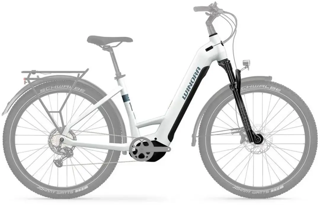Winora Yucatan X12 Pro 27.5´´ E-bike Frame Voor Stadsfiets Zilver 55 / 500Wh