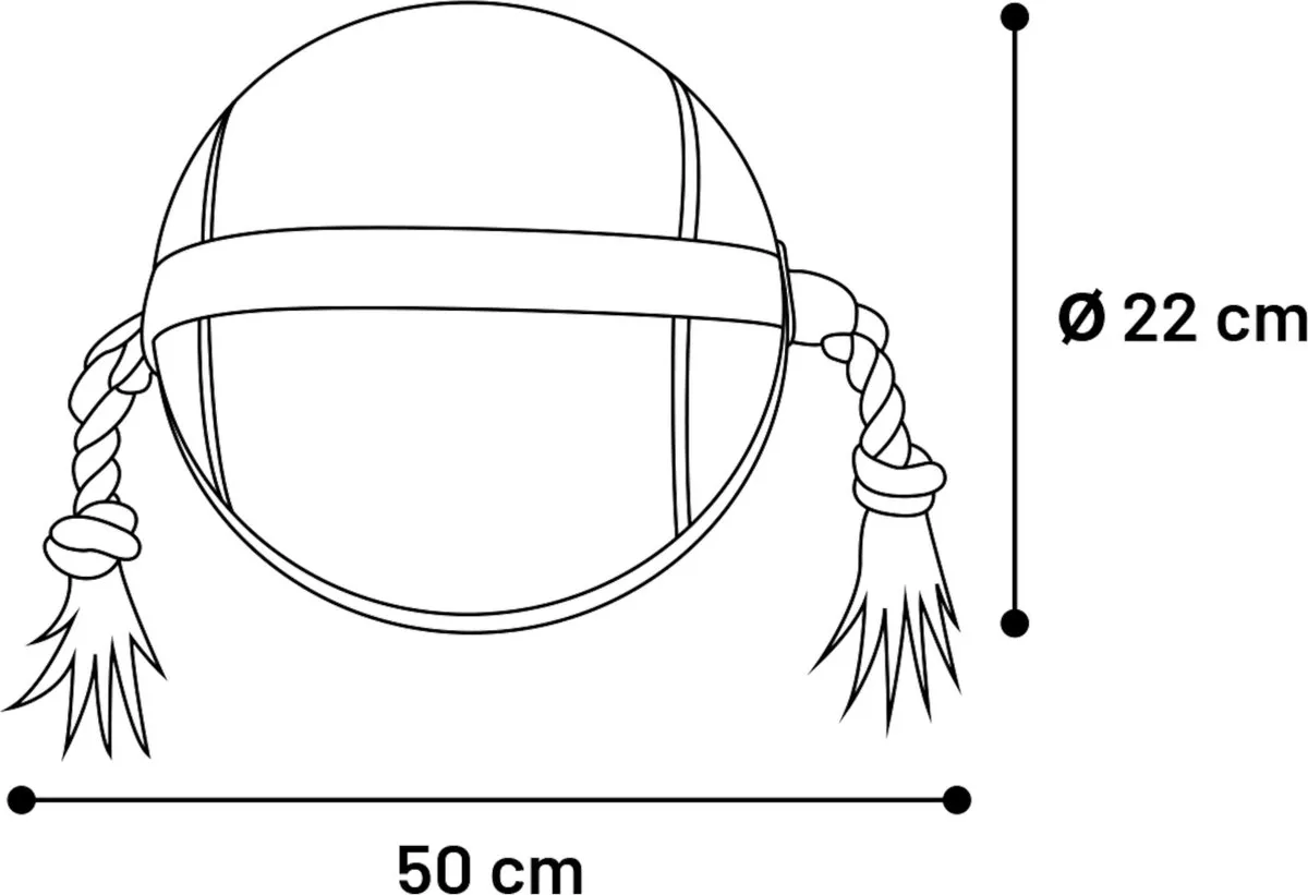 Flamingo Matchball Tennisbal met Touw - 50cm - Geel