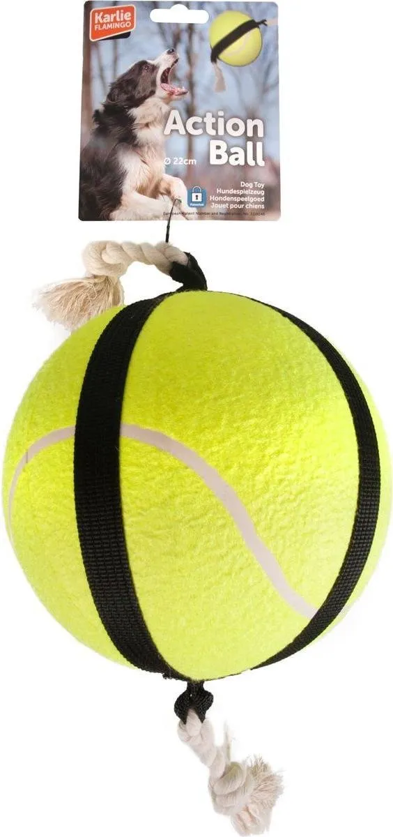 Flamingo Matchball Tennisbal met Touw - 50cm - Geel