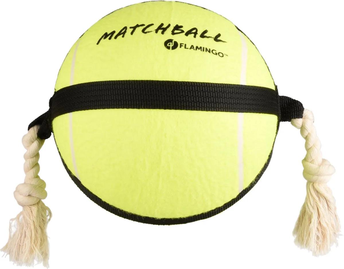 Flamingo Matchball Tennisbal met Touw