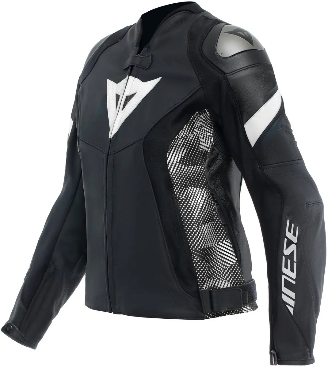 Dainese Avro WMN Leren 5 Jas Zwart Zwart Wit