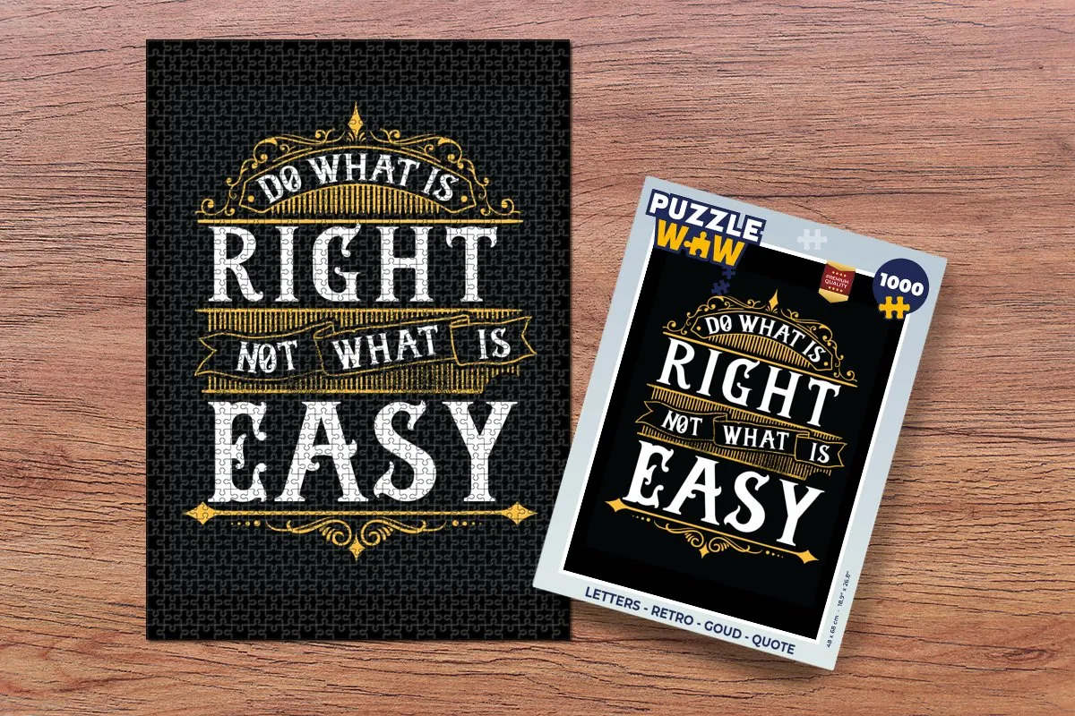 PuzzleWow Retro Quote Legpuzzel 1000 Stuks - Multicolor