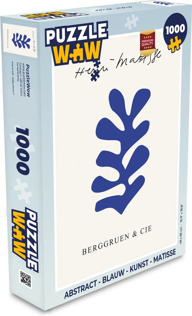 PuzzleWow Abstract Matisse Legpuzzel 1000 Stuks