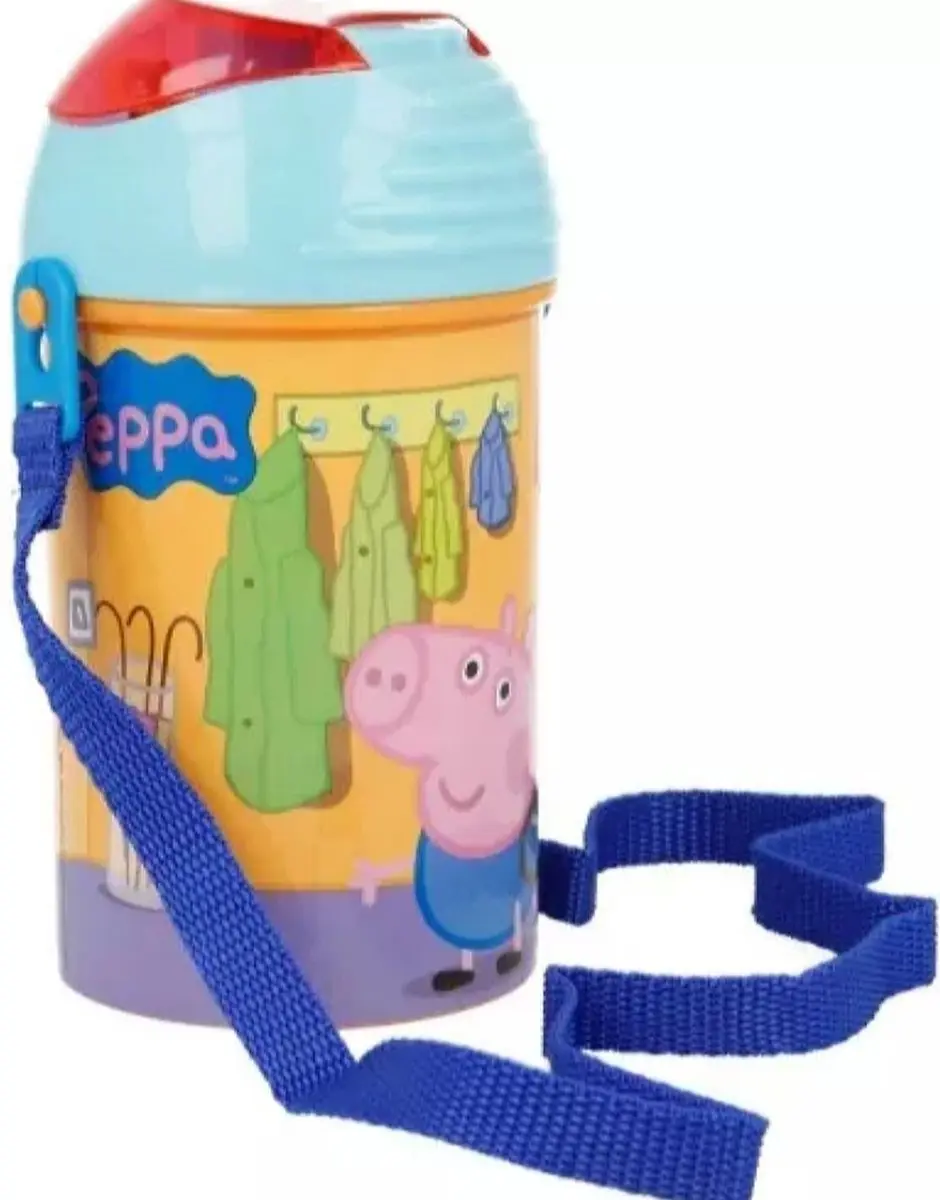 Peppa Pig Drinkfles 350ml Roze/Blauw - afbeelding 2 van 3