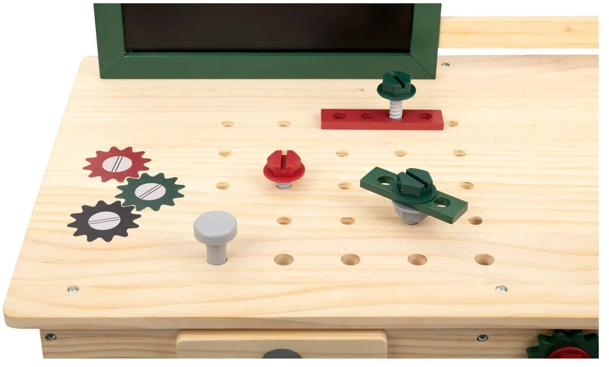 PARKSIDE Speelgoed Werkbank 69-delig - Grijs/ Groen/ Hout/ Zwart