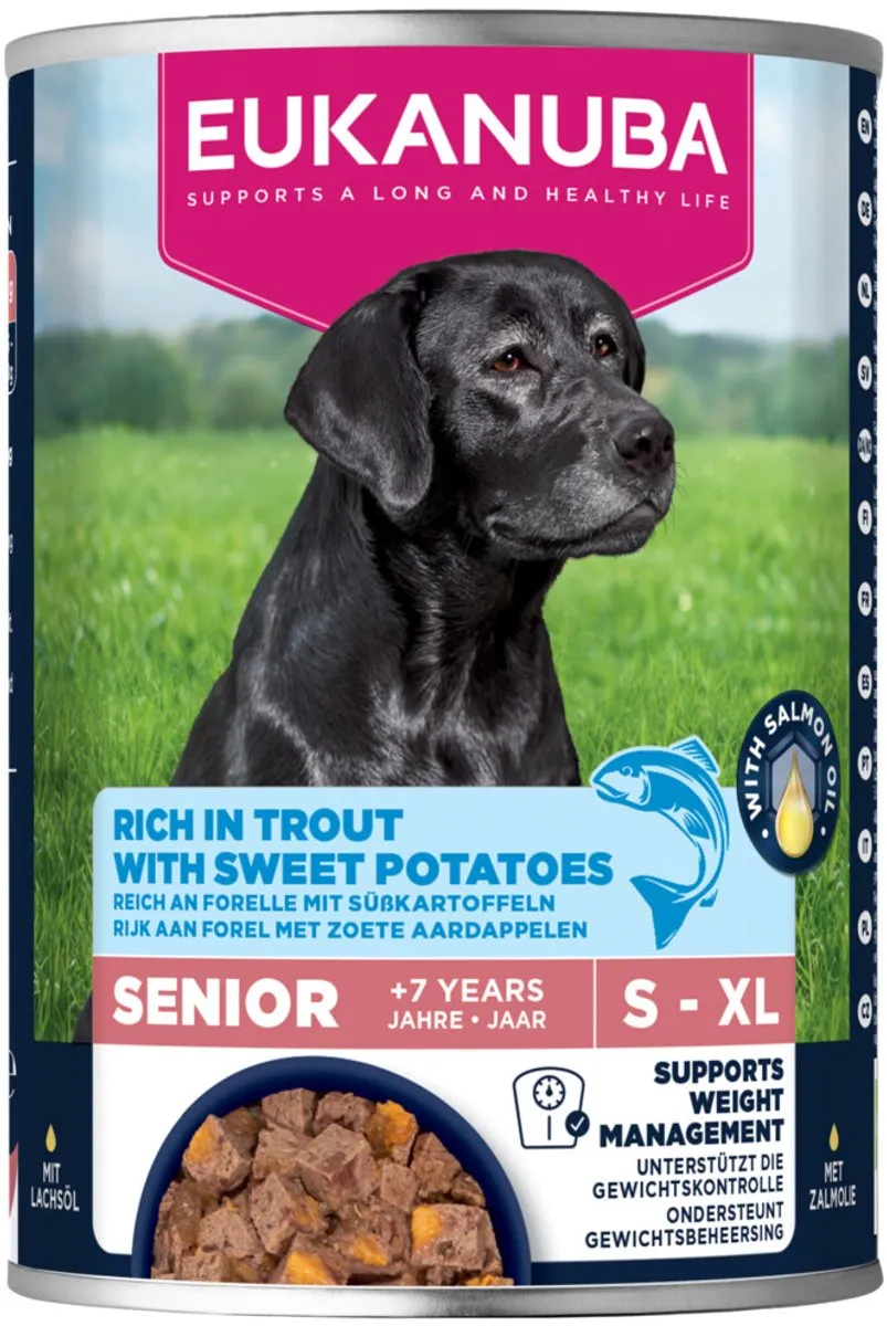 Eukanuba Nat Life Care Senior Hondenvoer Forel & Zoete Aardappel