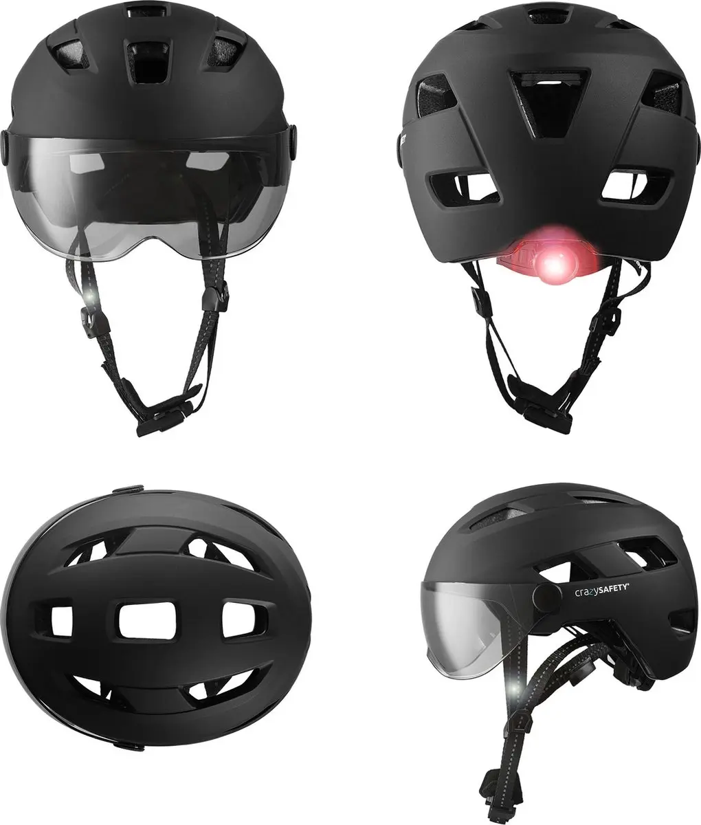 Crazy Safety Oak E-bikehelm - Zwart - afbeelding 2 van 6