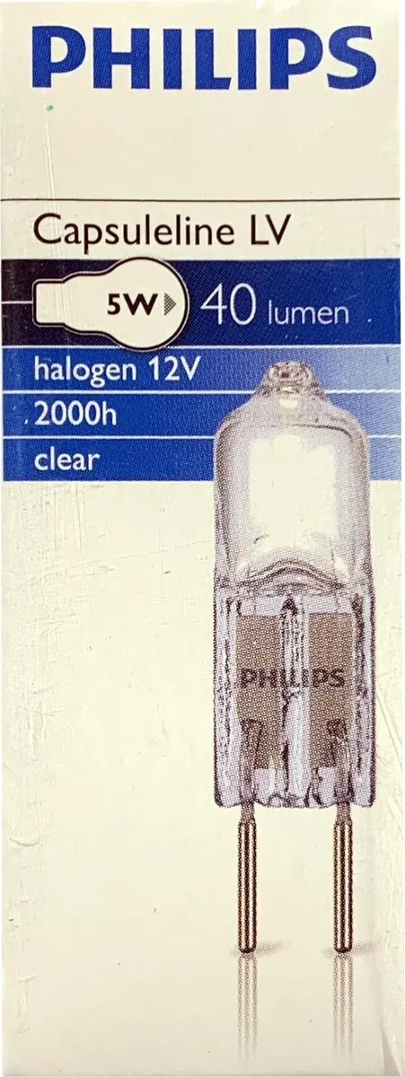 Philips LED Halogeenlamp G4 5W Warm Wit - Dimbaar