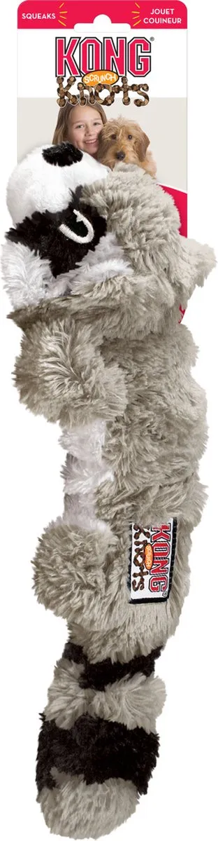 KONG Scrunch Knots Wasbeer M - Kauwspeelgoed