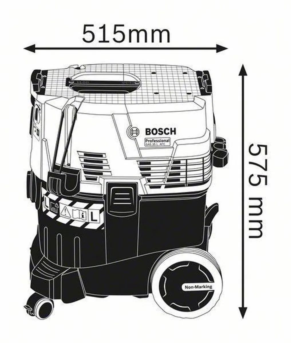 Bosch Professional GAS 35 L AFC Stofzuiger - 1380W - Blauw