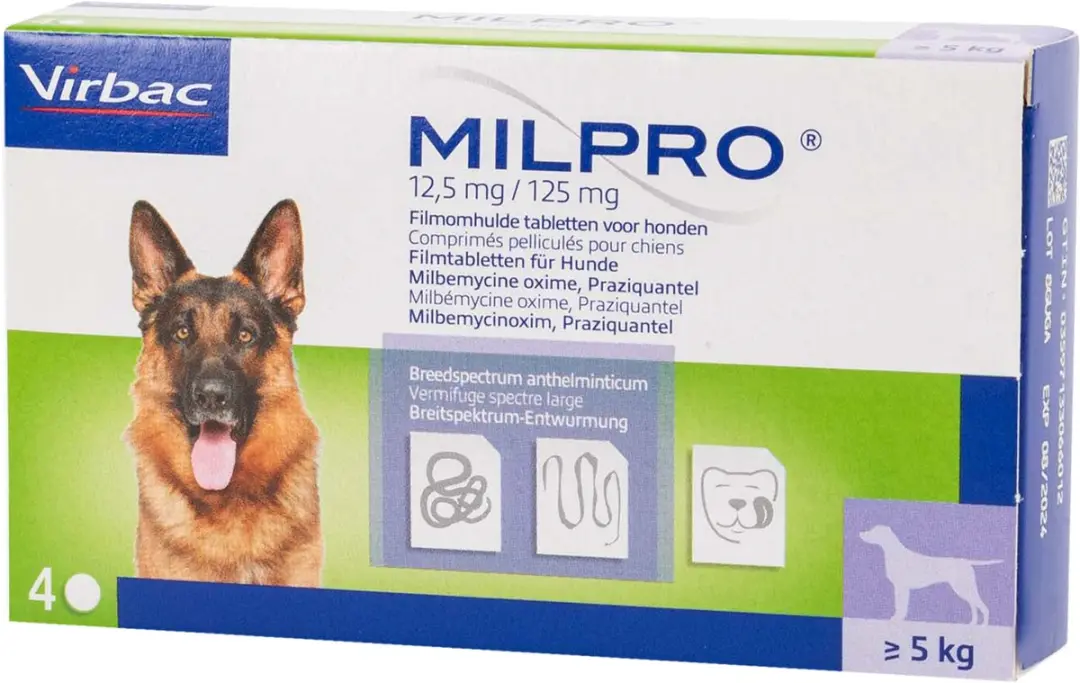 Milpro Grote hond ontwormingsmiddel 4 tabletten - afbeelding 2 van 6