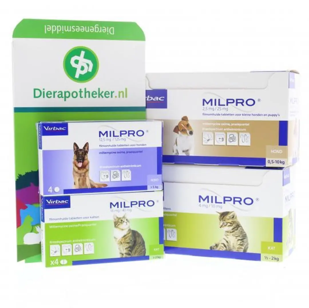 Milpro Grote hond ontwormingsmiddel 4 tabletten - afbeelding 6 van 6