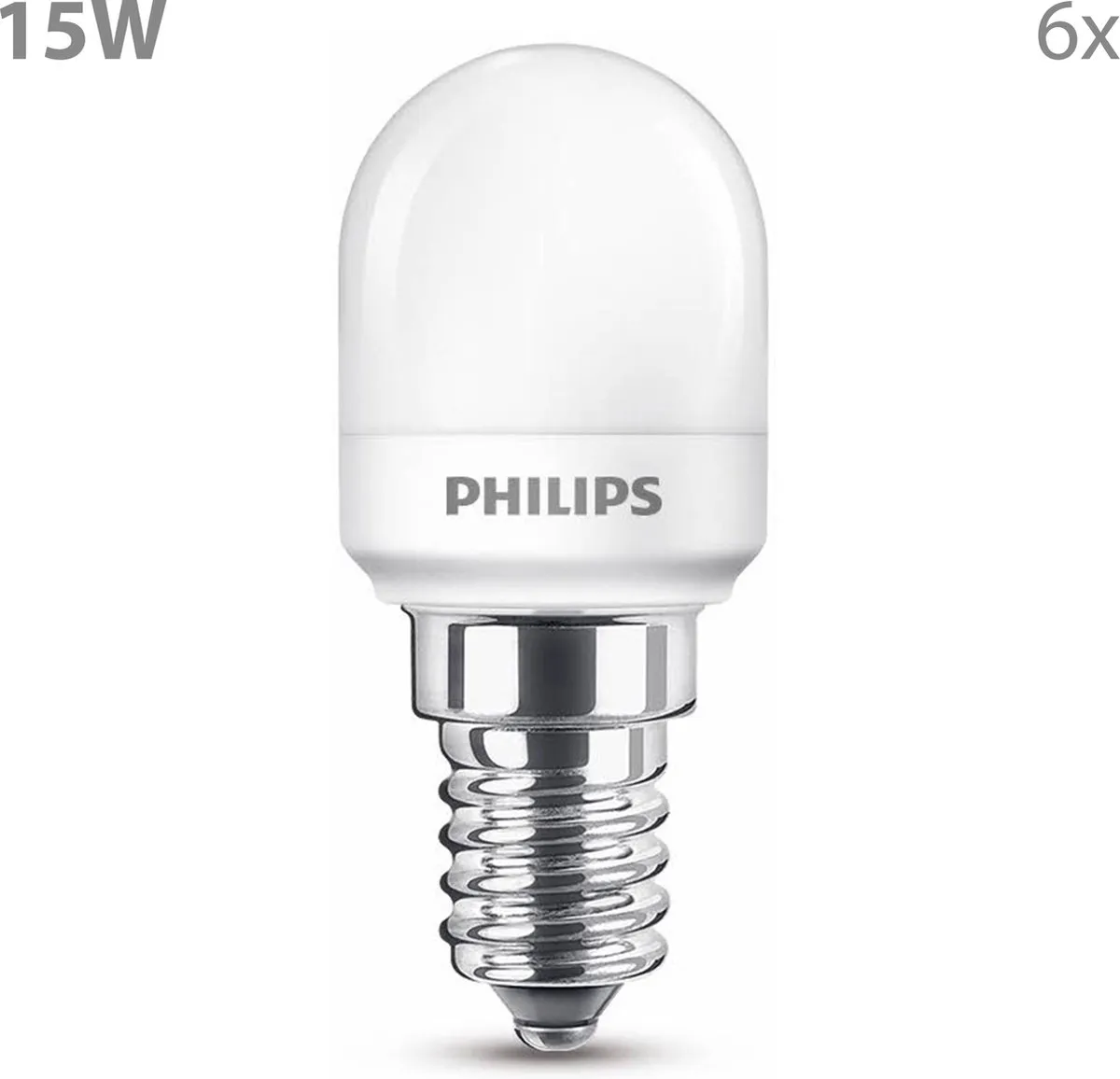 Philips LED E14 Koelkastlamp 15W Warmwit - 6 Stuks