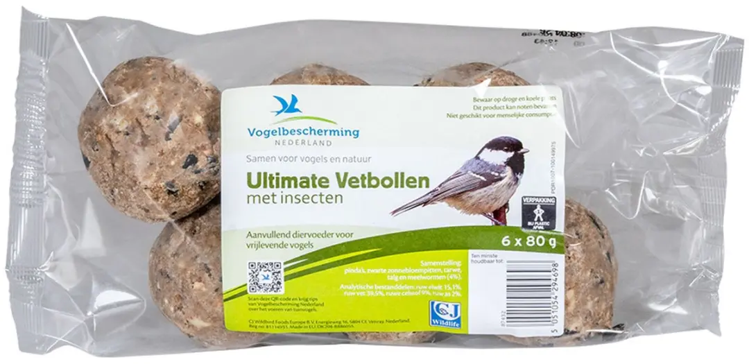 Vogelbescherming Nederland Vetbollen met insecten 6 Stuks