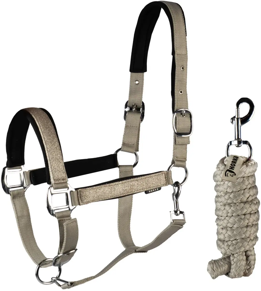 Horka Halsterset Brilliance Cob Taupe - afbeelding 5 van 5