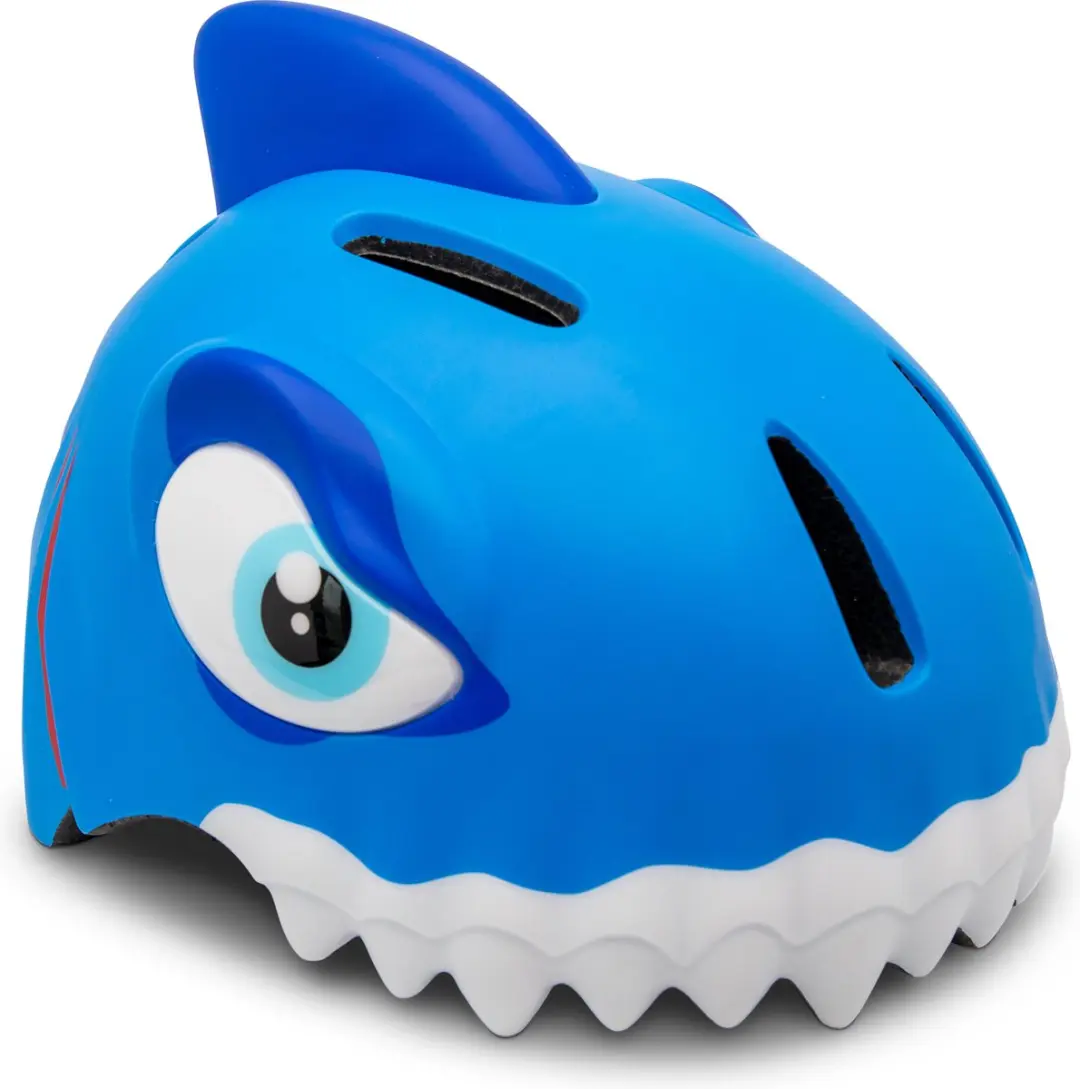 Crazy Safety Kinderfietshelm Blauwe Haai S