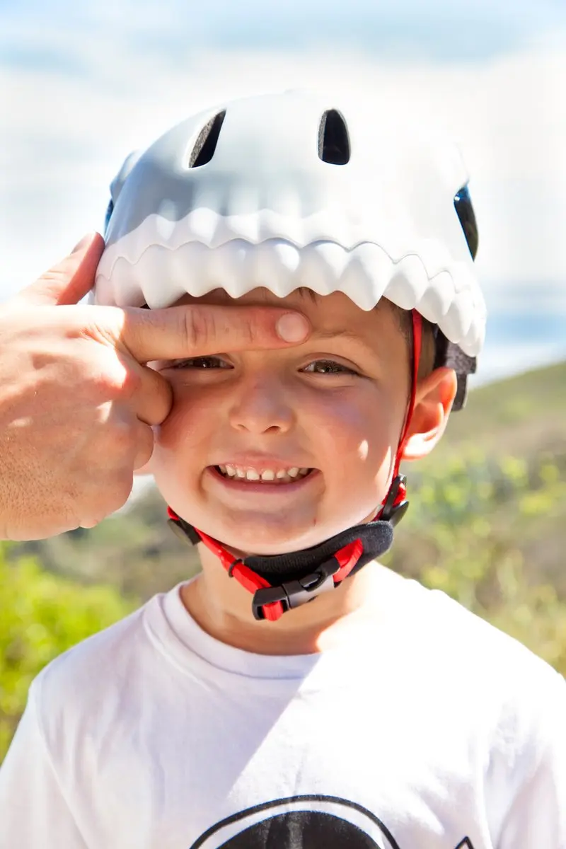 Crazy Safety Kinderfietshelm Blauwe Haai S - afbeelding 6 van 6