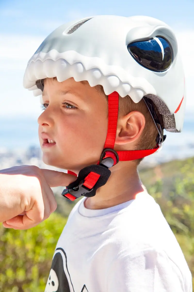 Crazy Safety Kinderfietshelm Blauwe Haai S - afbeelding 4 van 6