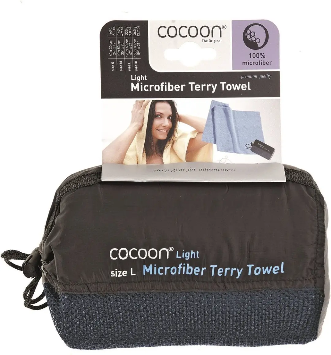 Cocoon Terry Towel Ultralight Large Lichtblauw - afbeelding 3 van 3