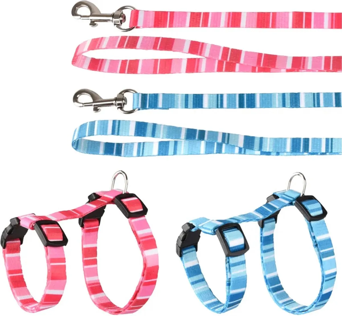 Flamingo Kittenharnas Alfry - 15-25cm 10mm - Assorti