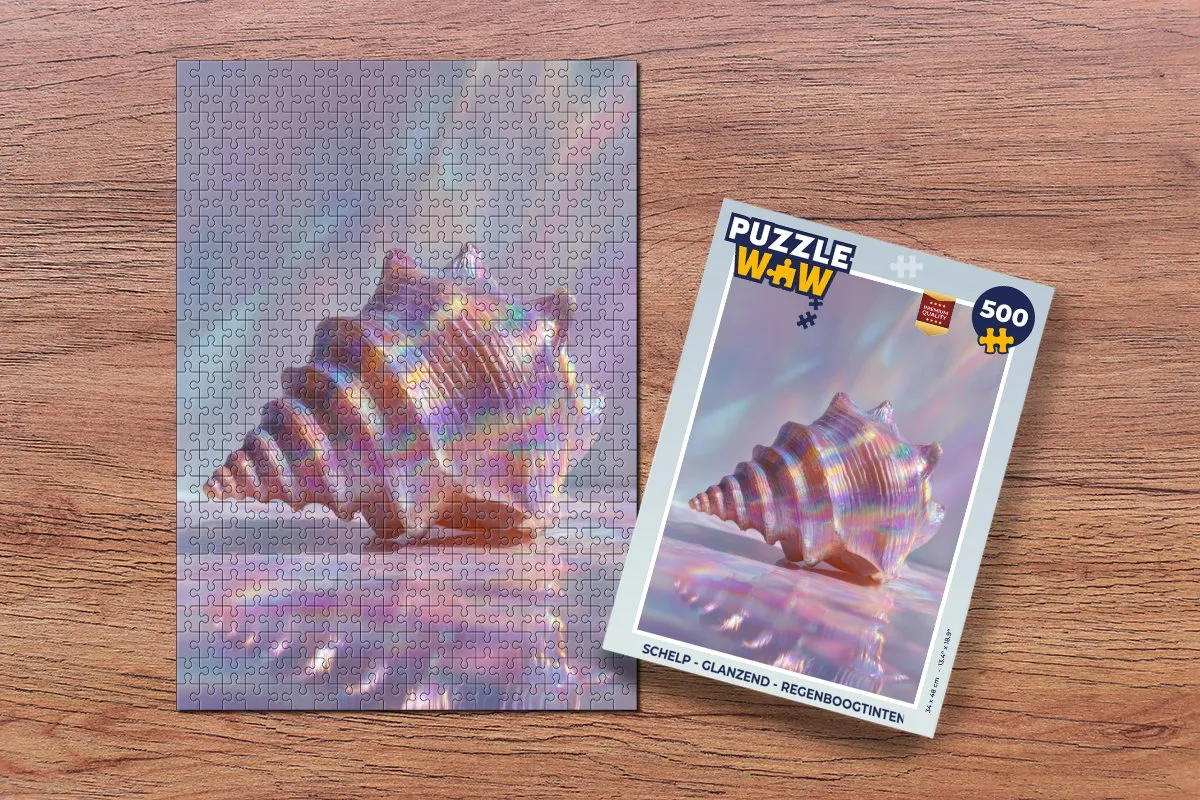 PuzzleWow Schelp Legpuzzel 500 Stuks - Regenboogtinten