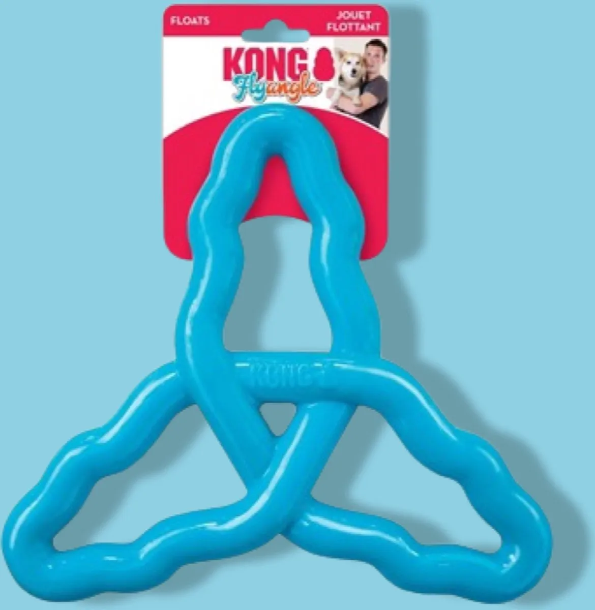 KONG Flyangle Hondenspeelgoed - Blauw - afbeelding 6 van 6