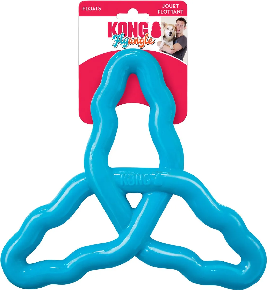 KONG Flyangle Hondenspeelgoed - Blauw