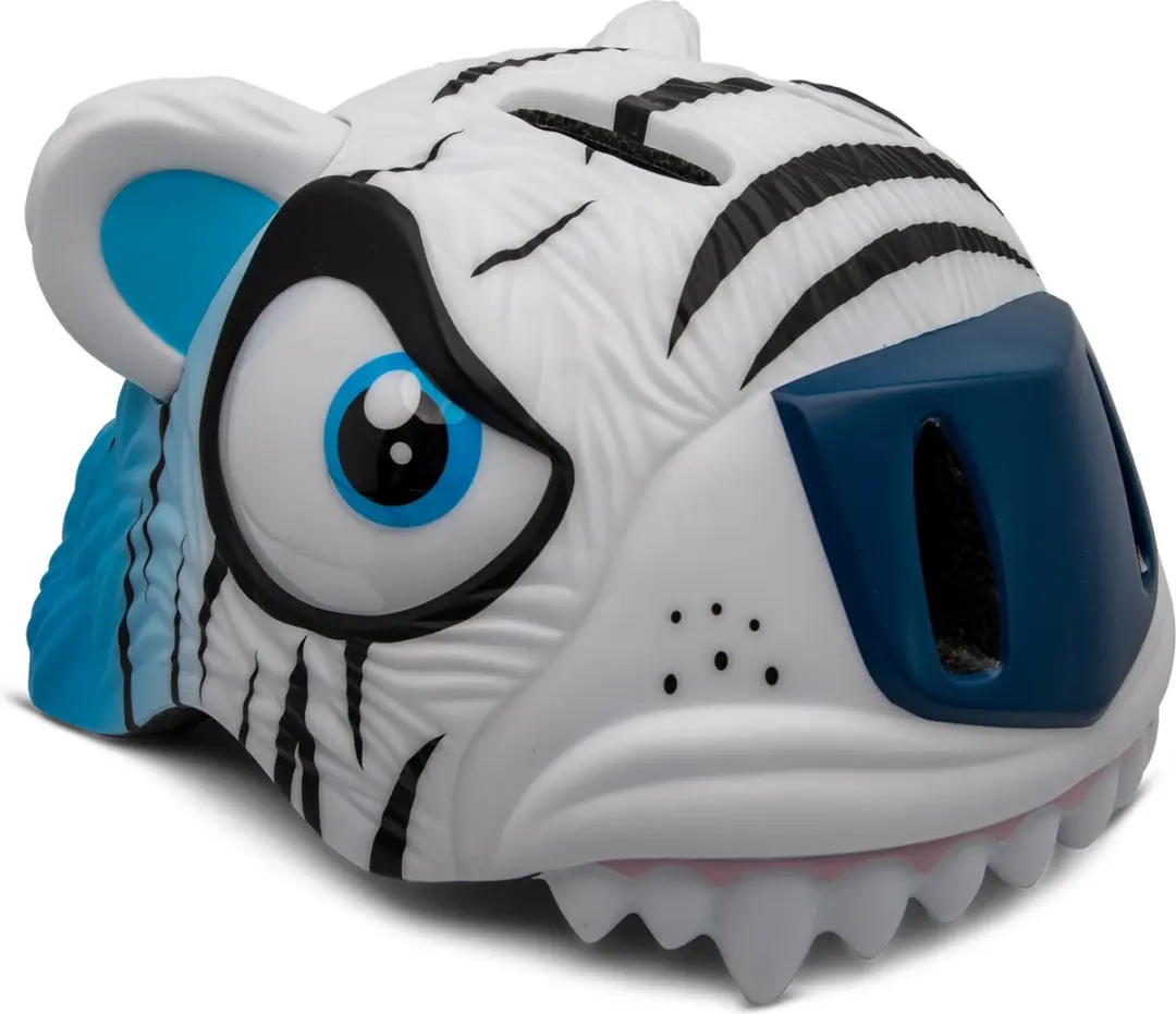 Crazy Safety Kinderfietshelm Witte Tijger S/M