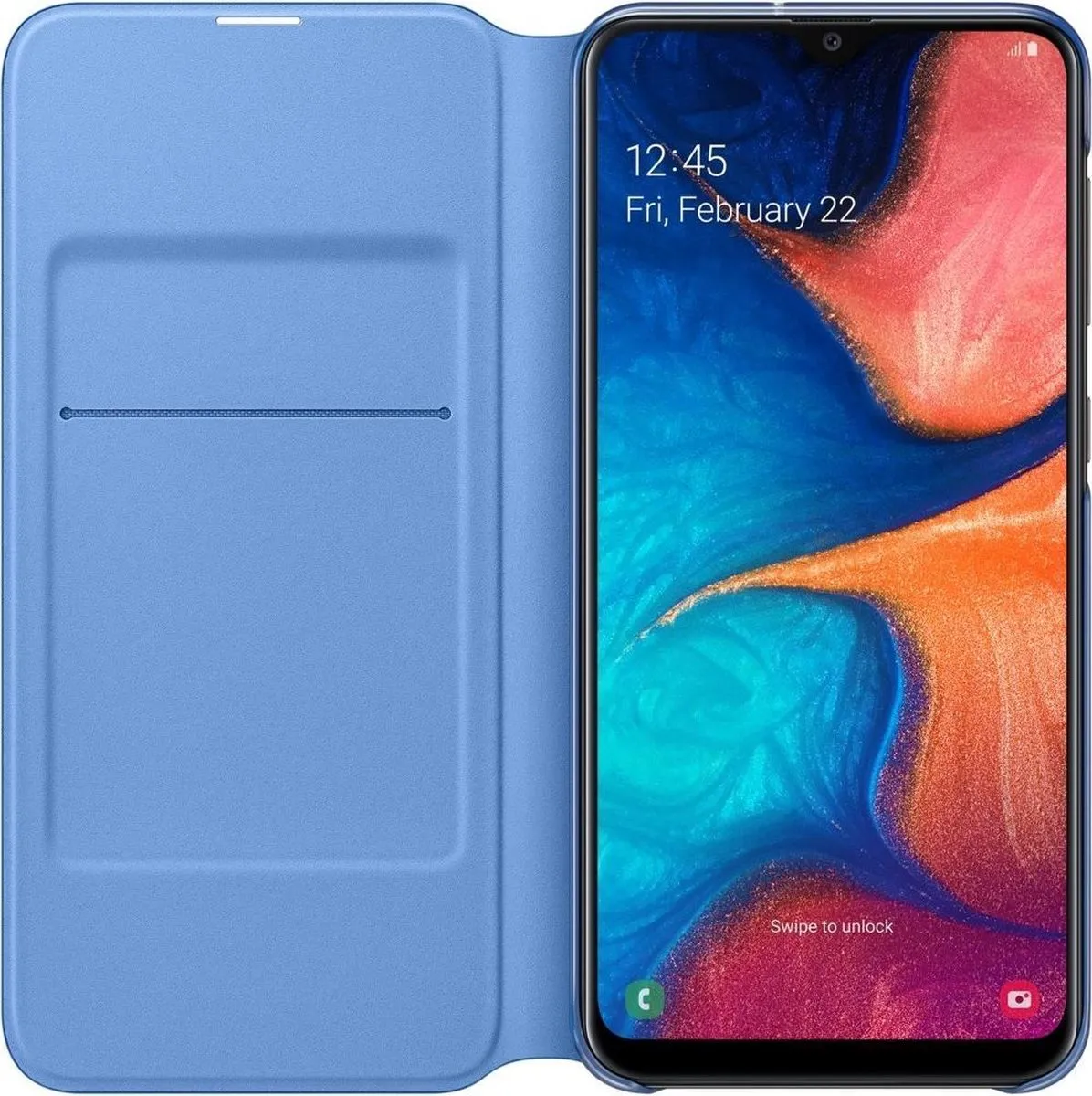 Samsung Flip Wallet Hoesje Galaxy A20e - Blauw - 8801643888039