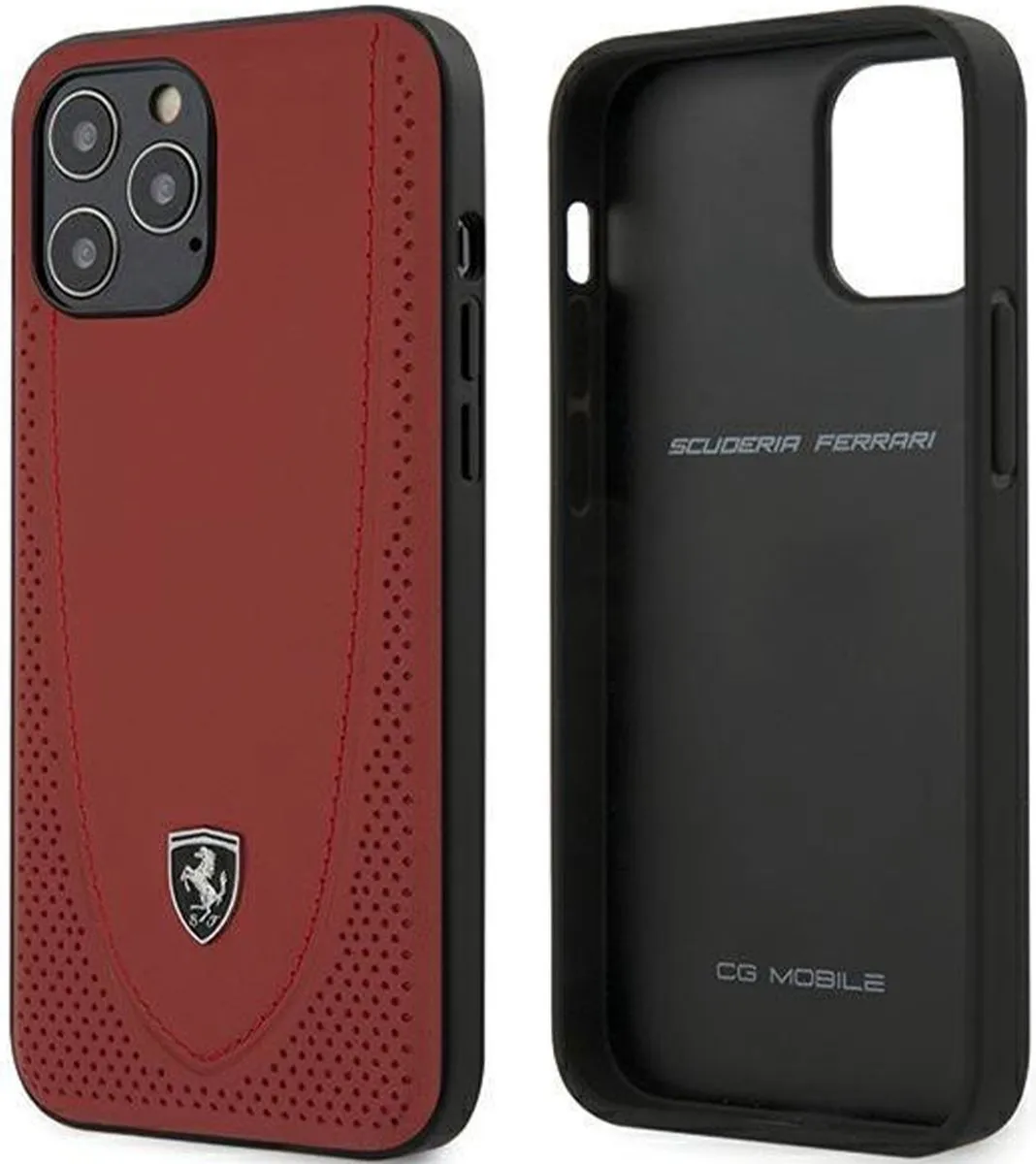 Ferrari iPhone 12 Pro Max Backcase - Effen Rood