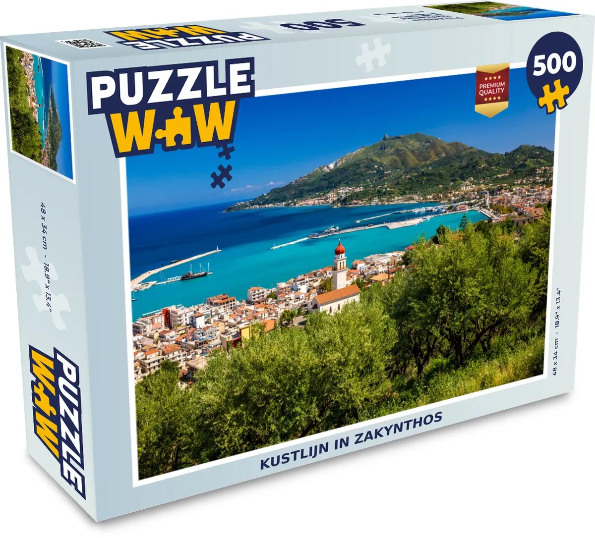 PuzzleWow Kustlijn in Zakynthos Legpuzzel 500 Stuks