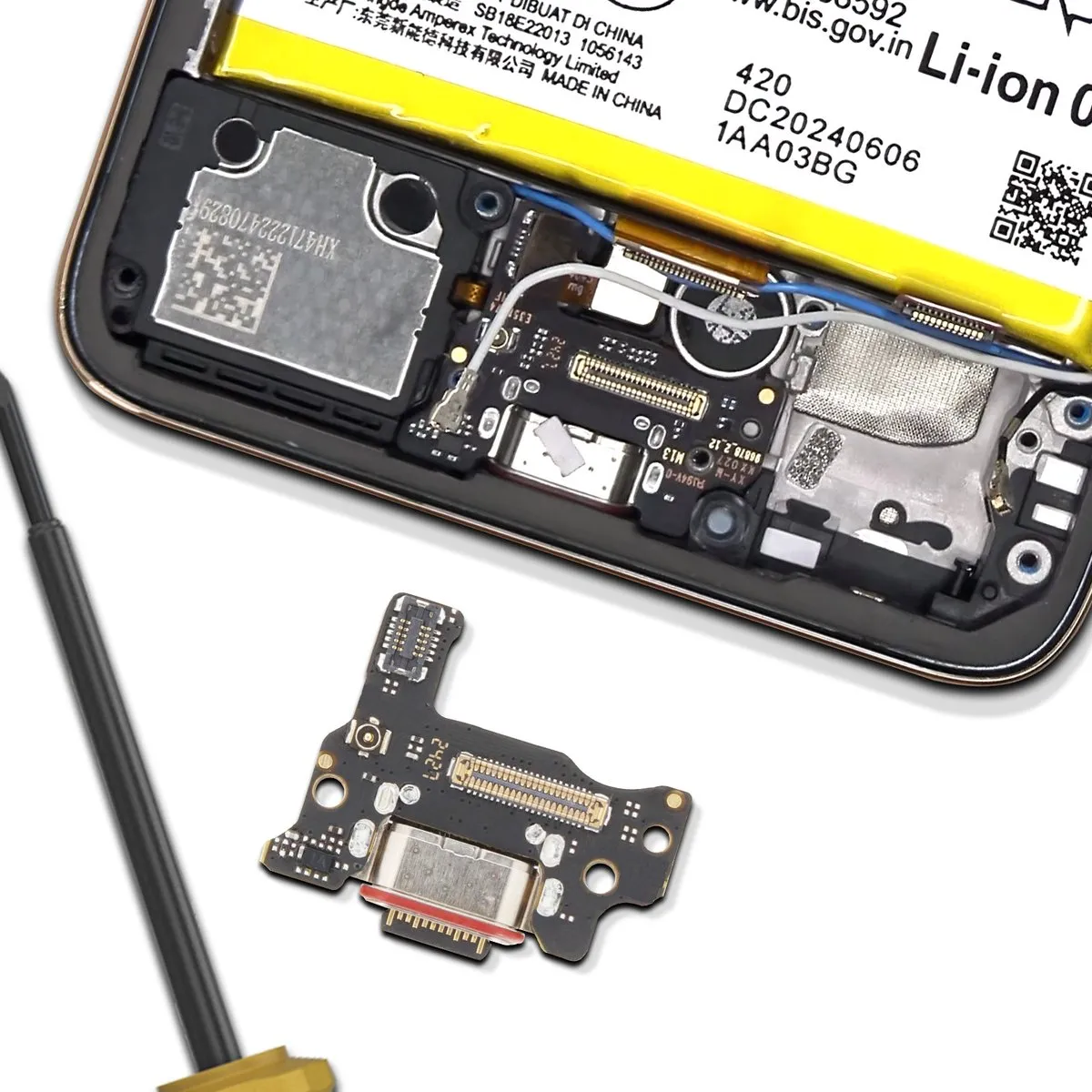Motorola Edge 50 Neo USB-C Oplaadconnector - Zwart