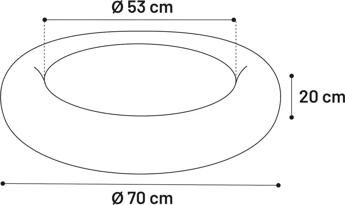 Flamingo Donut Hondenmand Mokka - Ø70cm