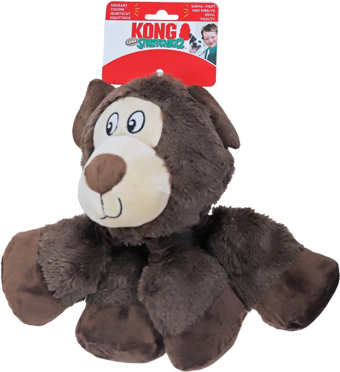 KONG Stretchezz Legz Bear L - Bruin - afbeelding 6 van 6