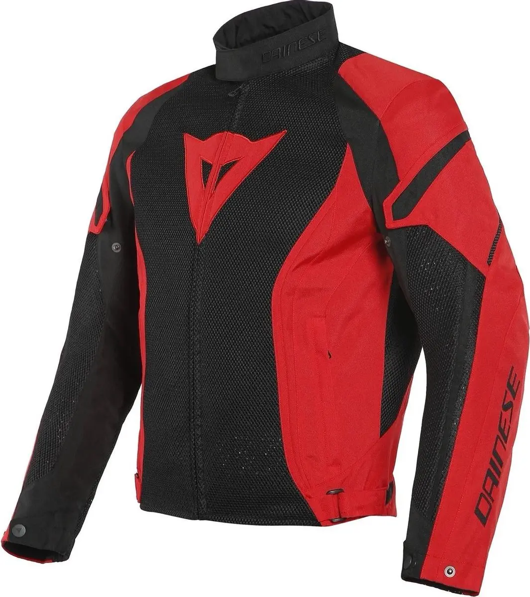 Dainese Air Crono 2 Tex Jas Zwart Lava Rood Lava Rood