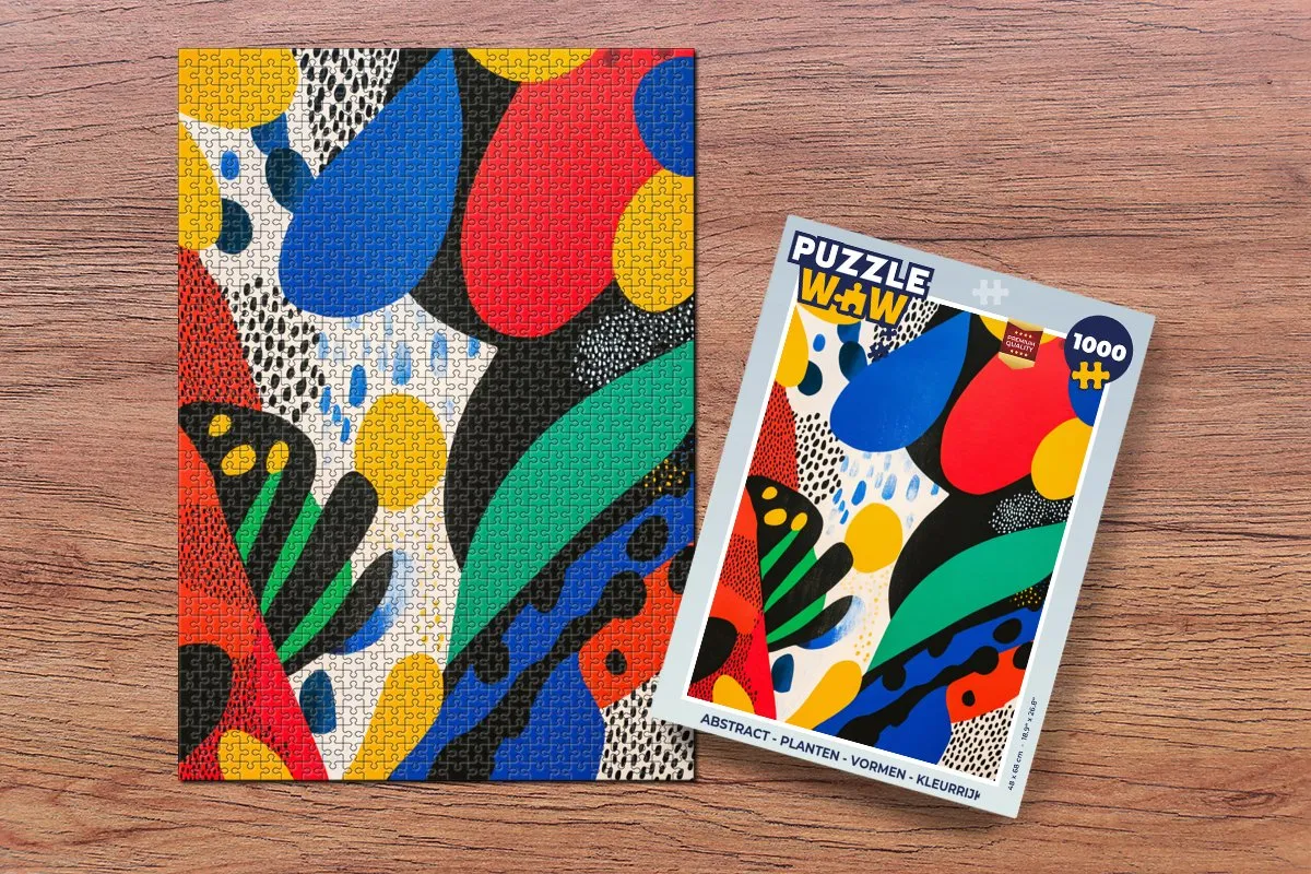 PuzzleWow Abstract Puzzel 1000 Stuks - Kleurrijk