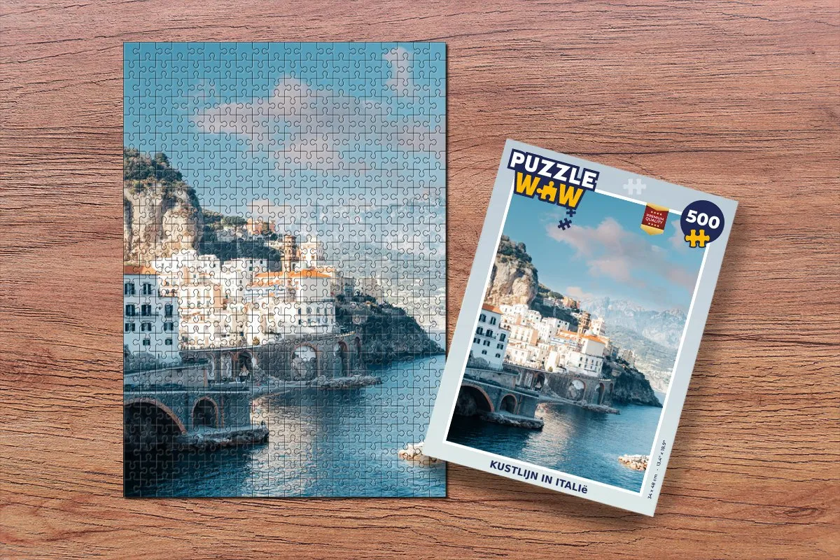 PuzzleWow Italië Stad Legpuzzel 500 Stuks - Multicolor
