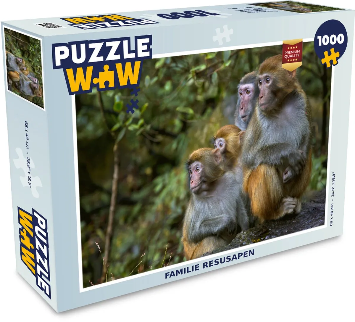 PuzzleWow Apen Bos Legpuzzel 1000 Stuks
