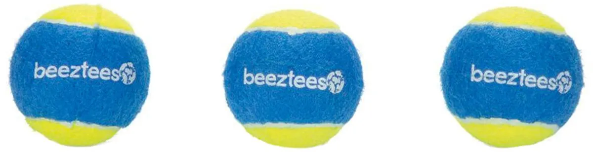 Beeztees Fetch Tennisbal - Blauw/Geel - 6,3 cm