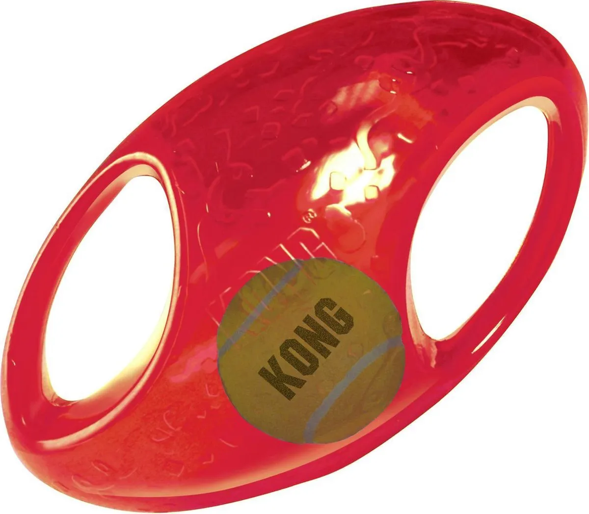 KONG Jumbler Football Hondenspeelgoed M-L Ø18cm - Assorti - afbeelding 2 van 5