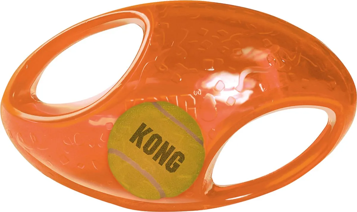 KONG Jumbler Football Hondenspeelgoed M-L Ø18cm - Assorti - afbeelding 5 van 5